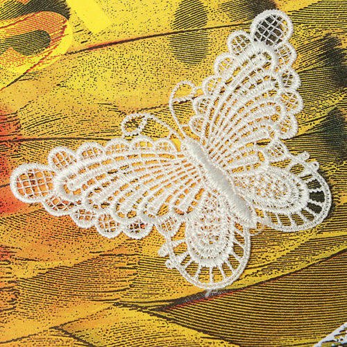 1  applique papillon dentelle - 12.5 x 7.5 cm 