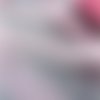 Ruban en dentelle fine - petites fleurs - 30 mm - rose - vendu au mètre - d32