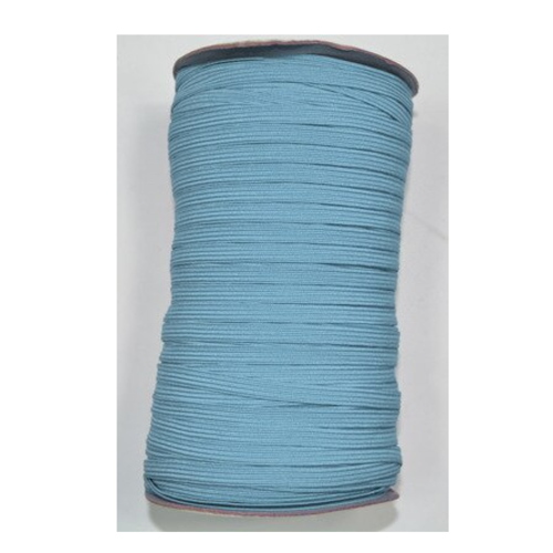 Ruban élastique plat - bleu  - 6 mm
