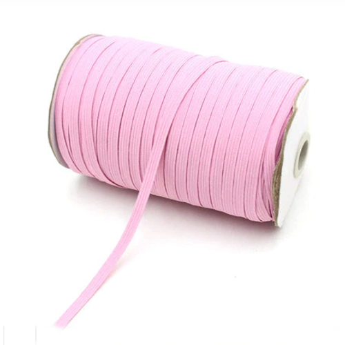 Ruban élastique plat - rose - 6 mm