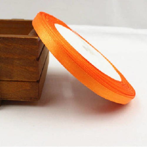 1 m de ruban en satin - orange - 6 mm 