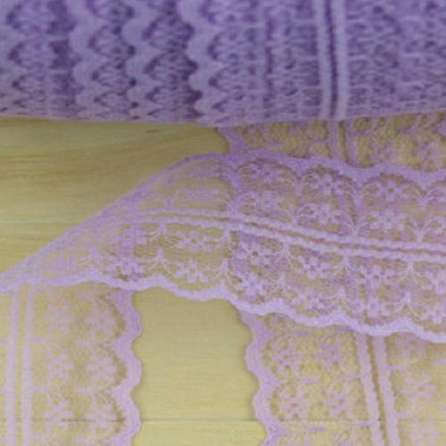 2.50 m de ruban en dentelle fine - 40 mm - parme - d88