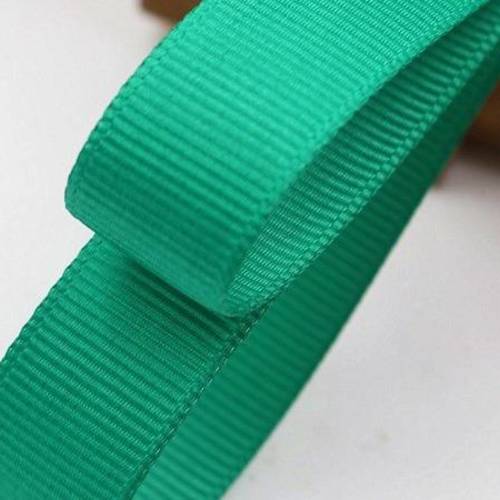 Ruban gros grain uni - vert - 16 mm - vendu au mètre