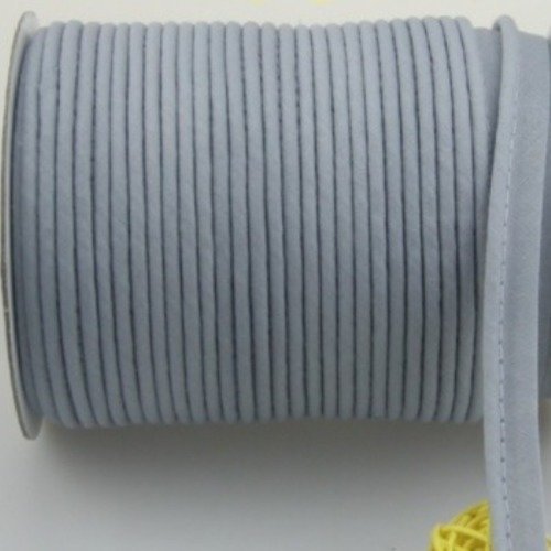 Passepoil - dépassant - coton  - gris clair - 12 mm - vendu au mètre