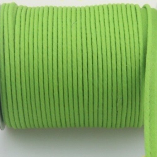 Passepoil - dépassant - coton  - vert pomme - 12 mm - vendu au mètre