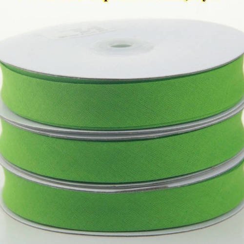Biais replié - coton  - vert - 20 mm - vendu au mètre