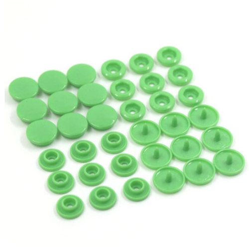 1 lot de 10 boutons pressions type kam - vert