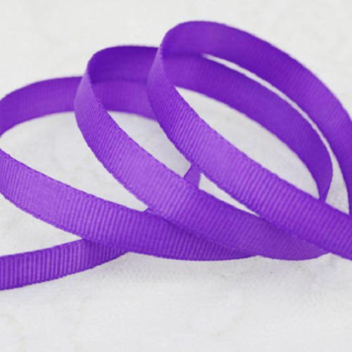 Ruban gros grain uni violet - 10 mm - vendu au mètre