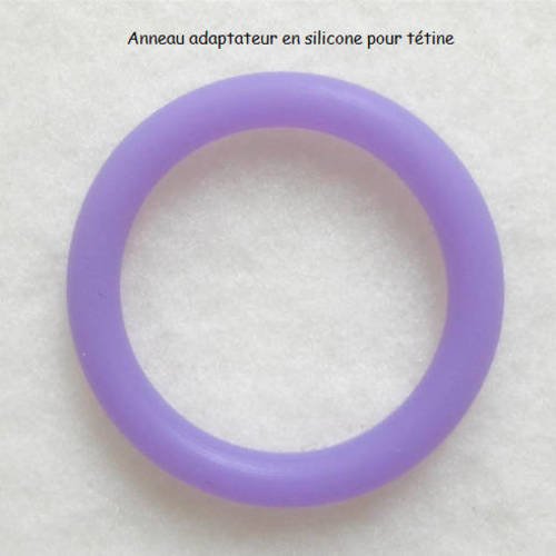 Anneau adaptateur en silicone pour tétine violet