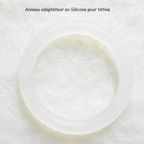 Anneau adaptateur en silicone pour tétine - blanc transparent