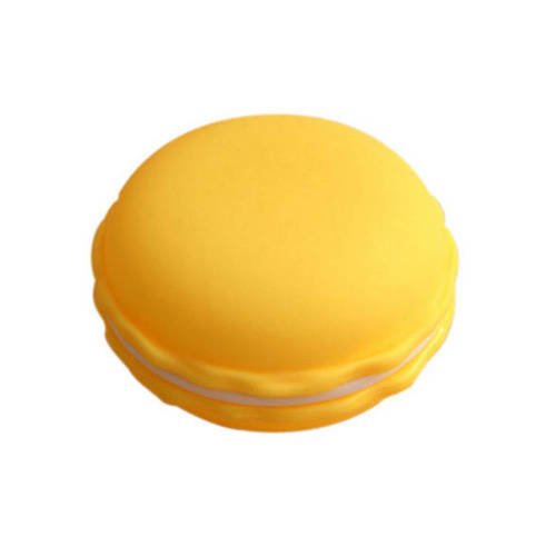 1 mini boite macaron en silicone - jaune citron