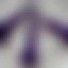 1 lot de 3 pompons - pampilles - 45 mm - violet 