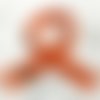 Fermeture eclair dentelle - orange - 20 cm 