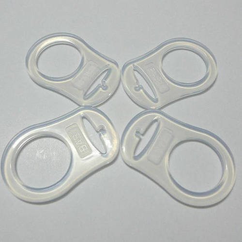 1 anneau adaptateur en silicone pour tétine - translucide - transparent