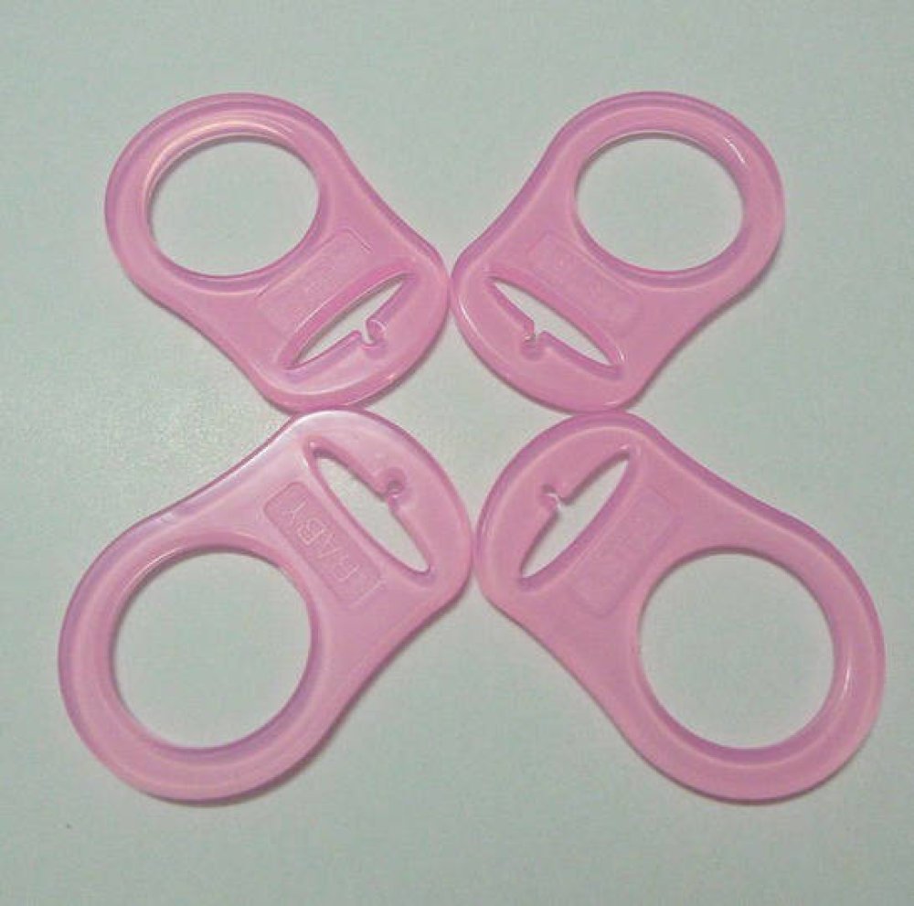 1 anneau adaptateur en silicone pour tétine - translucide - rose - Un