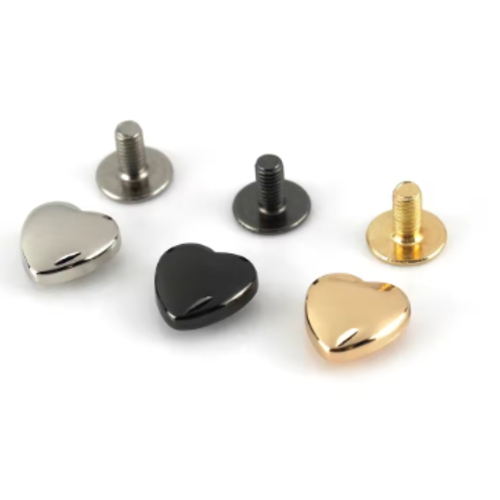 Lot de 10 rivets à clou - motif coeur