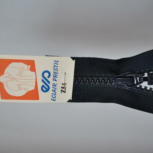 Fermeture éclair 40cm séparable z54 bleu marine 570 maille plastique moulée 