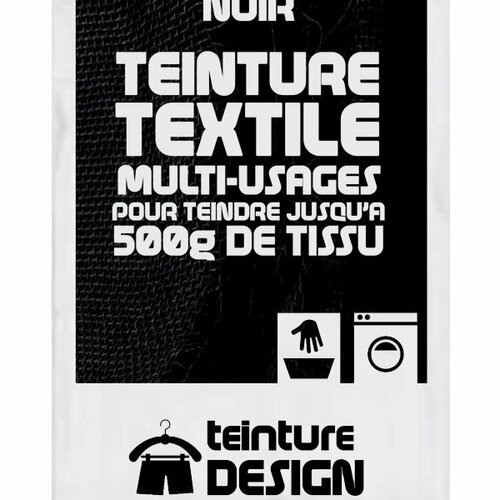 Teinture design pour tissu/textile/vêtement coloris noir 1