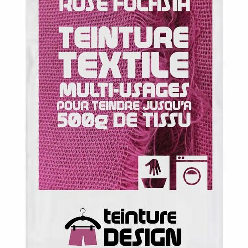 Teinture design pour tissu/textile/vêtement coloris rose fuchsia 30