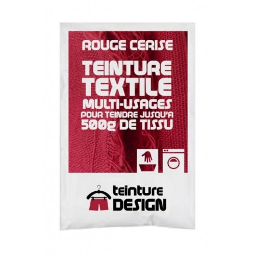 Teinture design pour tissu/textile/vêtement coloris rouge cerise 9
