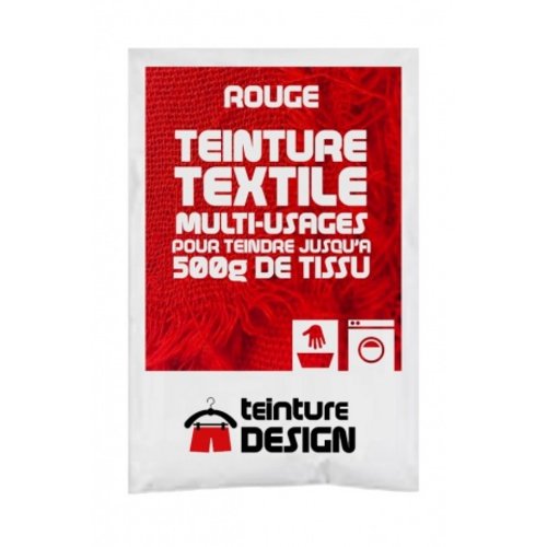 Teinture design pour tissu/textile/vêtement coloris rouge 10