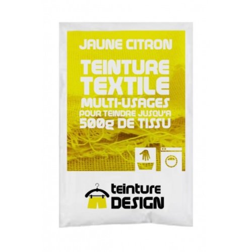 Teinture design pour tissu/textile/vêtement coloris jaune vif citron 15