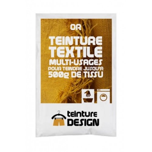 Teinture design pour tissu/textile/vêtement coloris or ocre 16