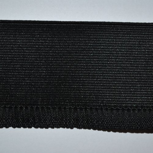 elastique bord côte pour jupe / jupette au mètre noir 60mm / 6 cm oeko-tex