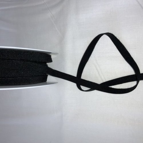 Elastique plat ruban élastique très souple noir oeko-tex 10mm / 1cm vendu au mètre