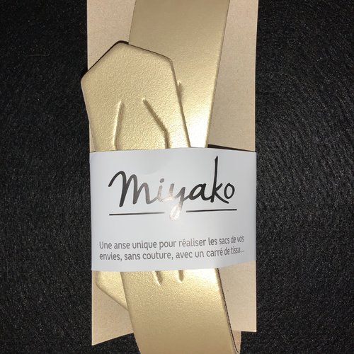 Anse de sac sans couture miyako en cuir or irisé 40