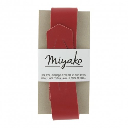 Anse de sac sans couture miyako en cuir rouge 09