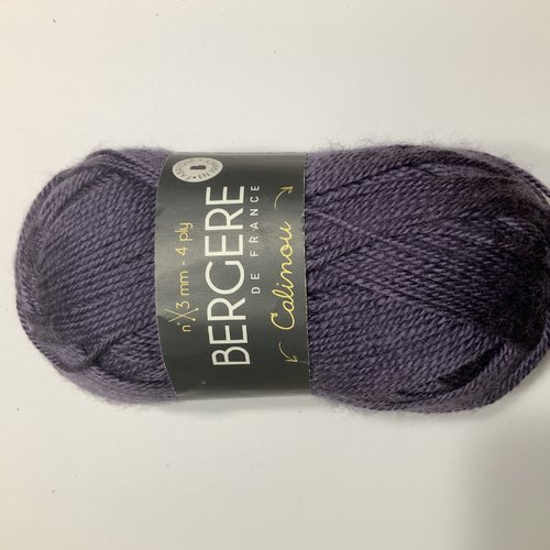 Laine calinou manganese 10053 violet bergère de france laine layette