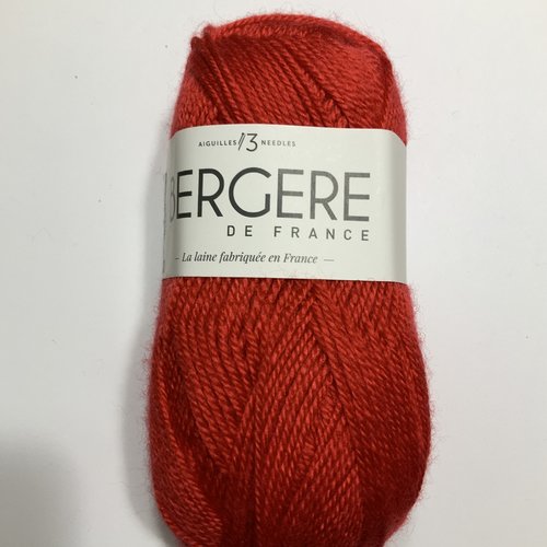 Laine calinou grenadine 10050 rouge vif bergère de france laine layette