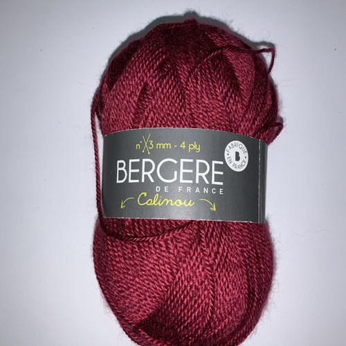 Laine calinou carmin 10048 rouge bordeaux bergère de france laine layette