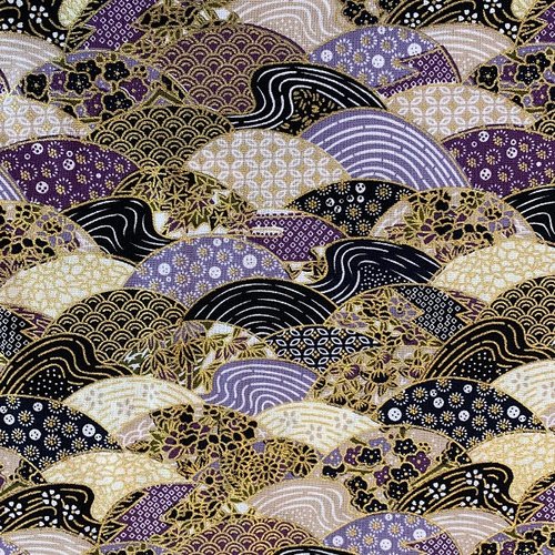 Tissus japonais aux motifs violets