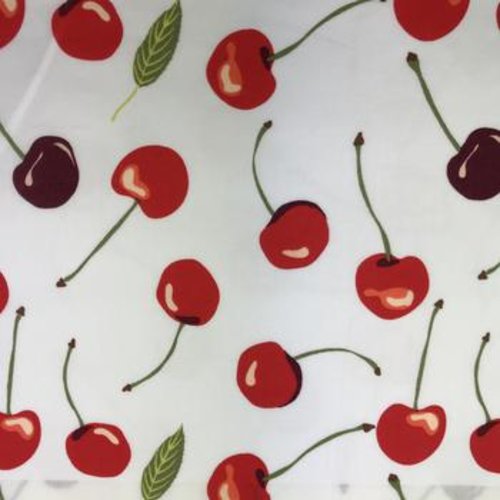 Tissu coton cerises