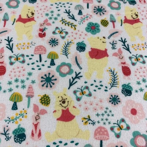 Tissu winnie l'ourson flanelle de coton