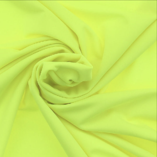 Tissu maillot de bain, uni jaune fluo