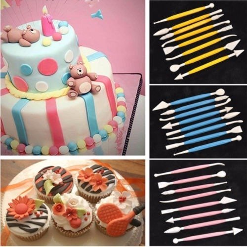 16 EMBOUTS PATE A SUCRE DECORATION GATEAU ANNIVERSAIRE USTENSILES CUP CAKE