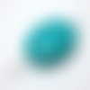 2 perles pièce ovale 29x20mm percé pierre fine turquoise gemme pierre naturelle semi précieuse