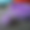 100 bourses voiles à dragées 25cm tulle violet incrusté de paillettes imitation strass irisés brillant contours fil argenté ruban satin
