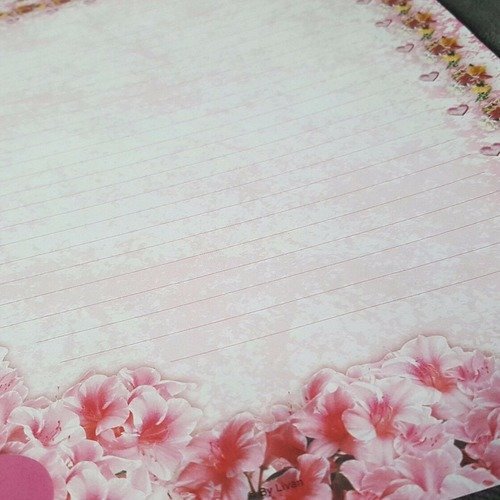 15 papiers à lettre jolie feuilles a4 à dessins de fleurs roses ...