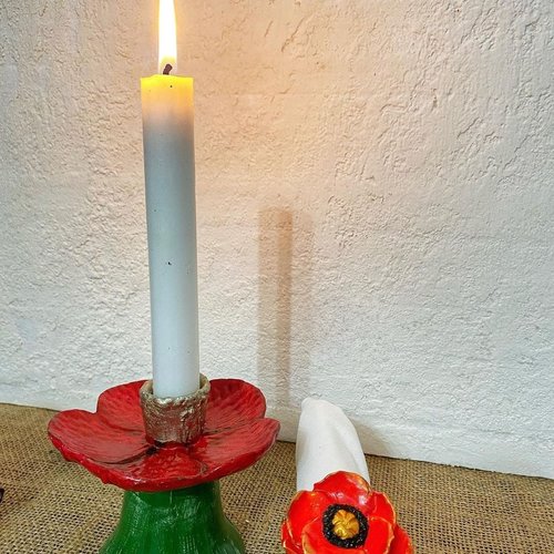 Moule silicone bougeoir fleur jonquille porte-encens support bougie candle holder pour plâtre cire savon résine argile ciment k320 29k870
