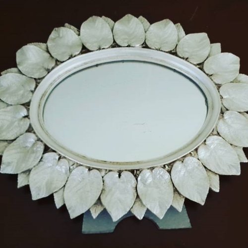 Moule silicone cadre photo miroir 22cm contour feuilles baroque vintage fimo plâtre wepam résine cire savon argile k424 ht 5f550