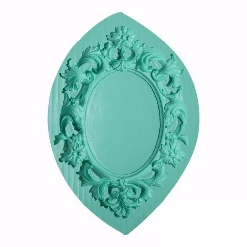 Moule silicone pour cadre photo miroir 29x20cm fleur baroque vintage