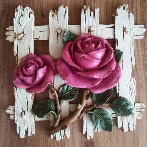 Moule silicone bordure clôture fleur roses pour résine plâtre savon cire argile polyester pâte polymère fimo k141 6g1822