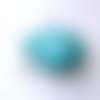3 perles goutte plate 18x13mm percé pierre howlite turquoise pierre naturelle