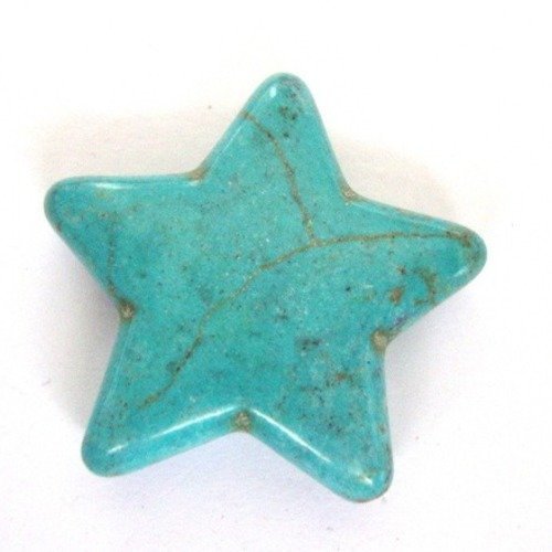 15 perles étoile percé turquoise 15mm pierre naturelle semi précieuse a40