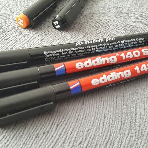 1 stylos marqueur feutre indélébile orange 140s 0,3mm ultra fin à encre  permanente edding pour rétroprojection cd dvd a24 - Un grand marché