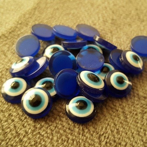 100 yeux 9mm de diamètre oeil rond bleu à coller sur vos création scrapbooking loisirs b36